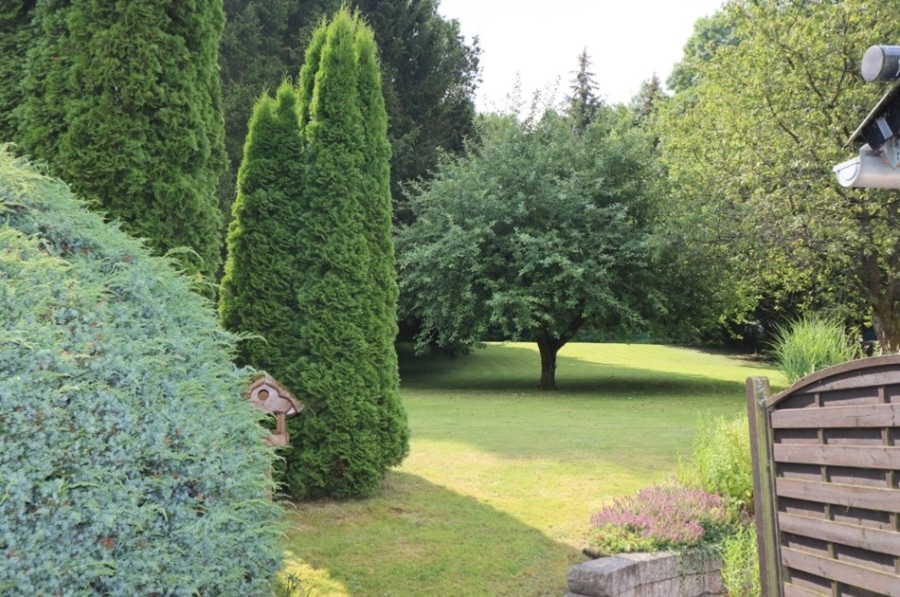 Garten - Wunderschönes saniertes Einfamilienhaus mit bis zu 5 Schlafzimmern, PV-Anlage, 3 Garagen und Garten